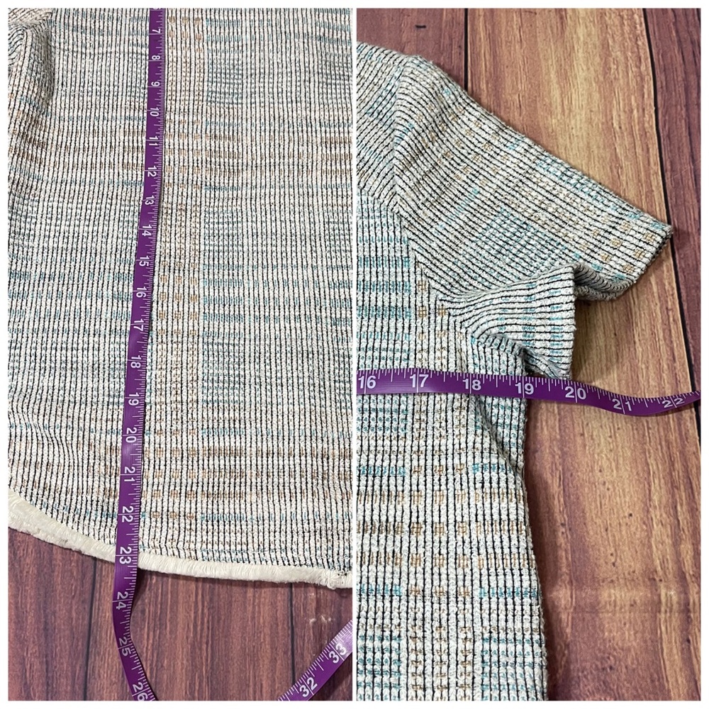 W5 Fringed Hem Short Sleeve Top - Picture 12 of 13